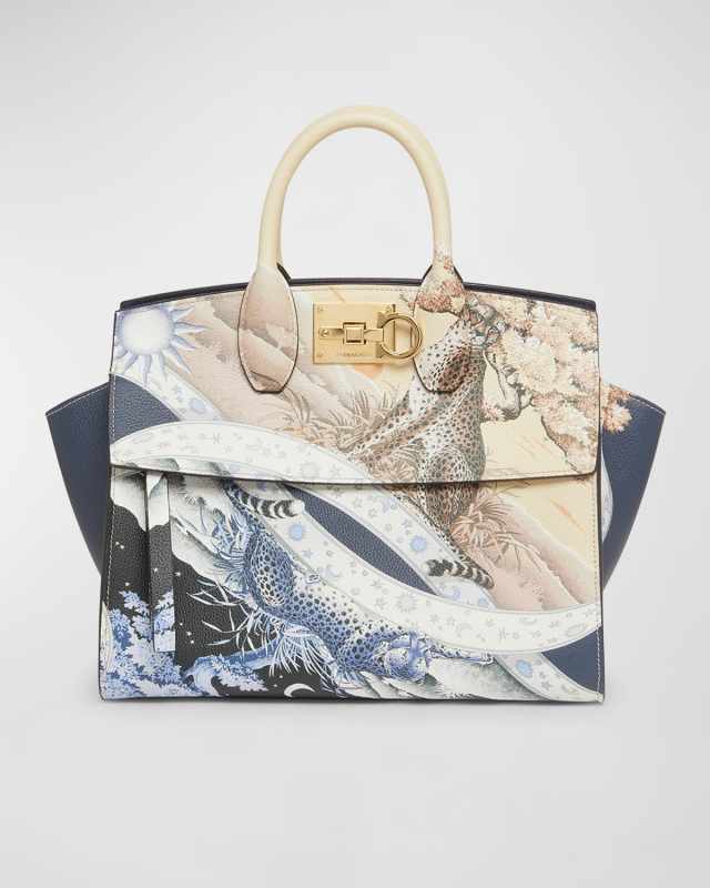 The Studio Day and Night Printed Top-Handle Bag