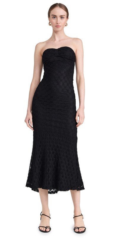 BARDOT Adoni Strapless Midi Dress Black
