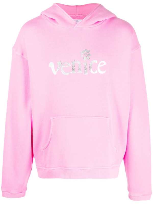 Venice-print cotton hoodie