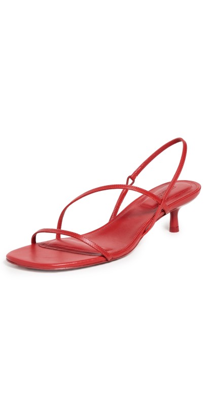 SIMKHAI Cedonia Strappy Kitten Heel Sandals Rose