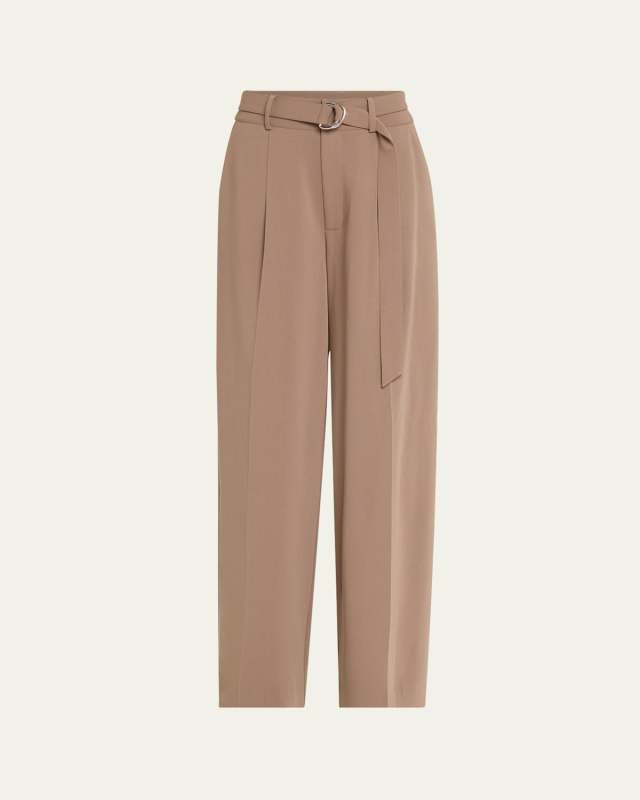 Genna Belted Wide-Leg Pants