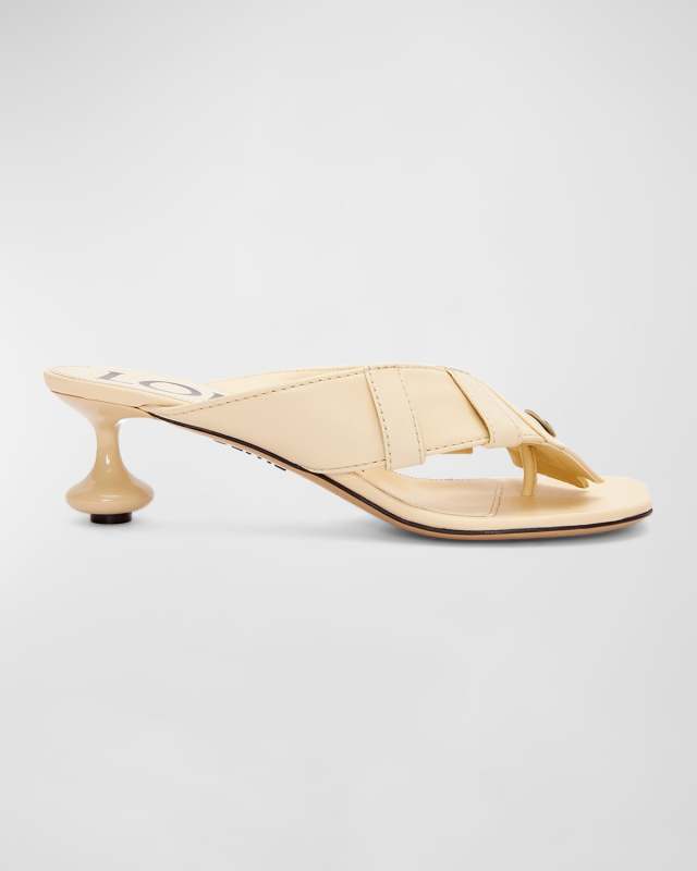 Toy Lambskin Slide Sandals