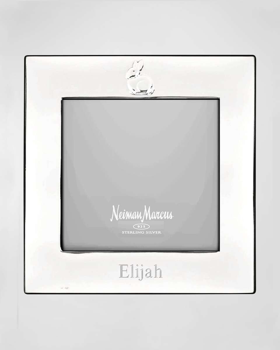 Personalized Bunny Sterling Silver Frame