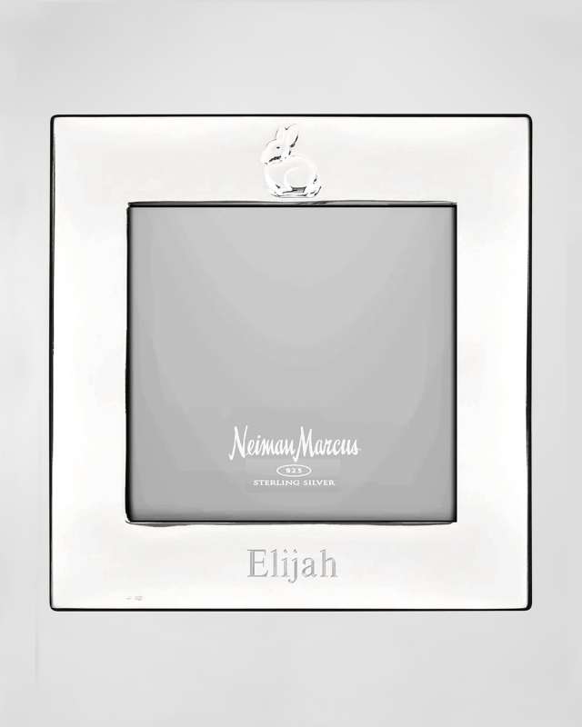 Personalized Bunny Sterling Silver Frame