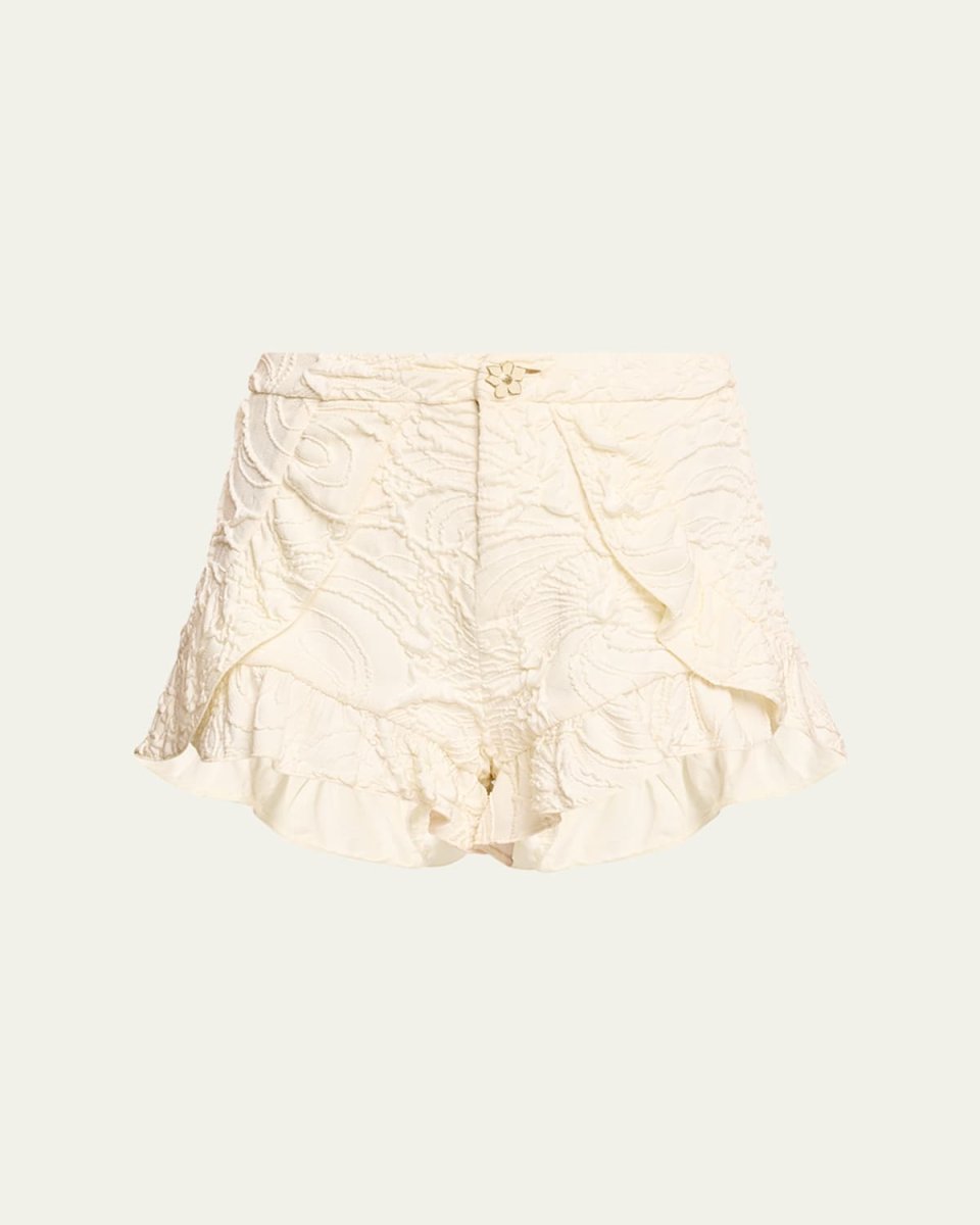 Floral Jacquard Shorts