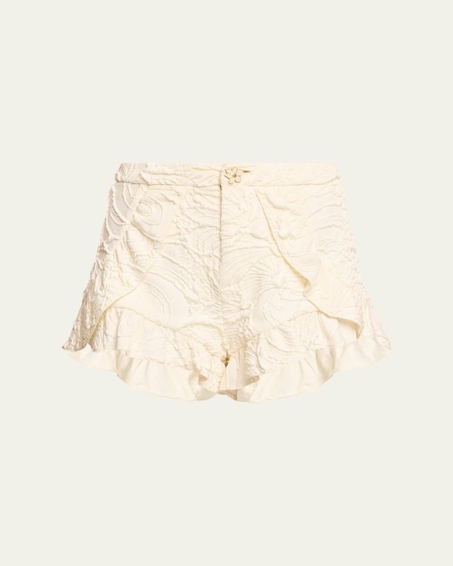 Floral Jacquard Shorts