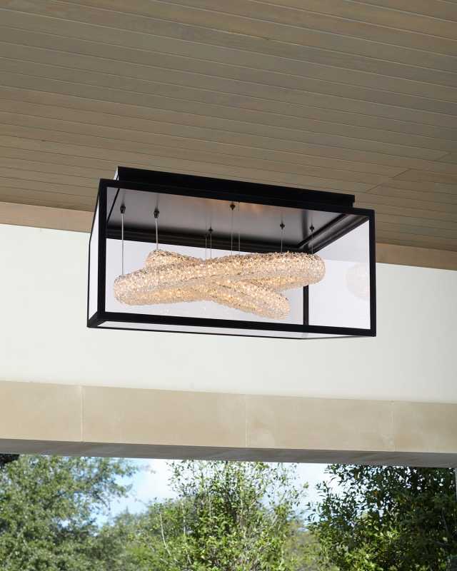 Lina Circles LED Outdoor Flush Mount, 32"