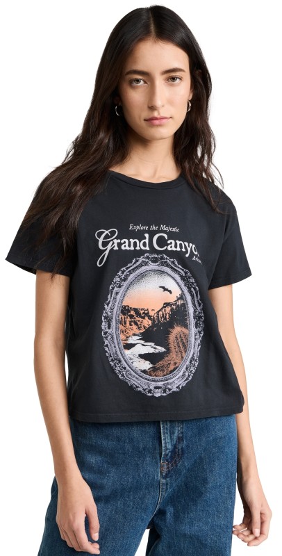 Girl Dangerous Explore The Grand Canyon Girlfriend Tee Faded Black