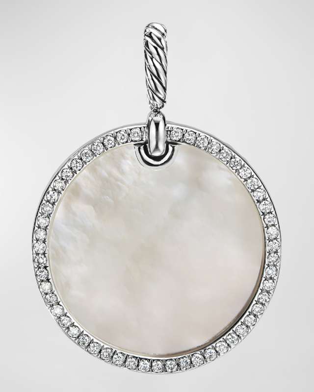 24mm DY Elements Pendant with Diamonds in Silver