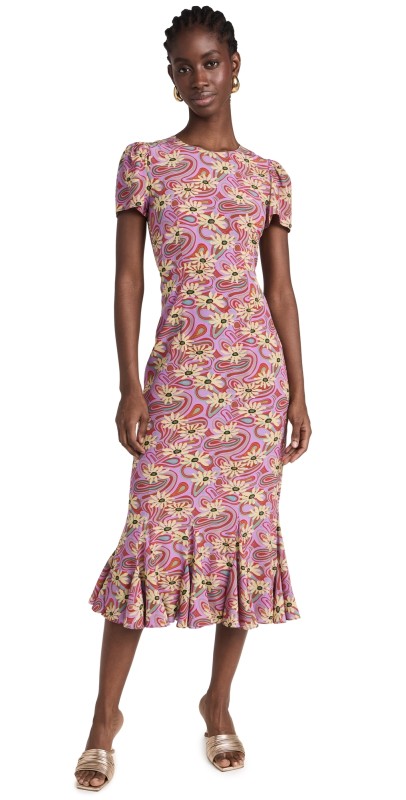 RHODE Lulani Dress Pink Floral Trip Mini