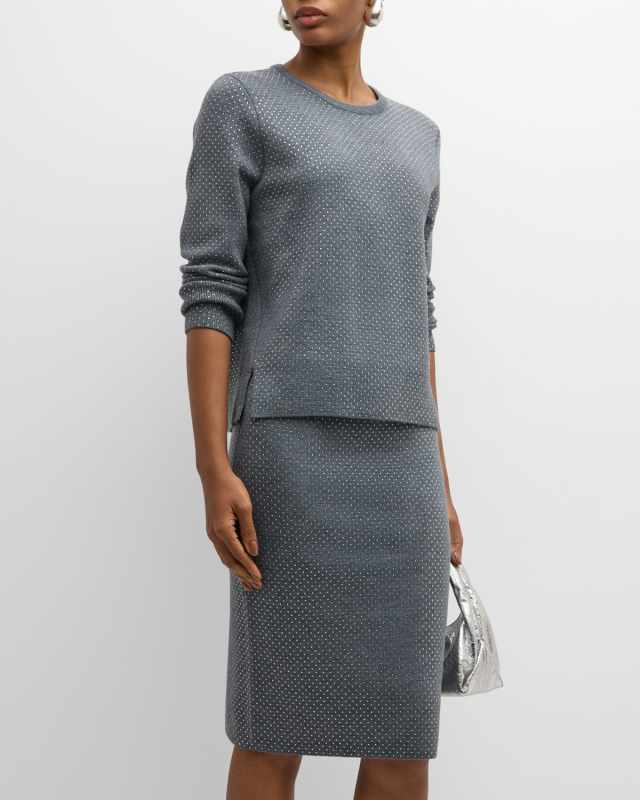 Holli Rhinestone Crewneck Sweater