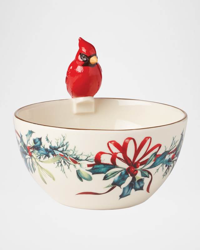 Winter Greetings Cardinal Bowl