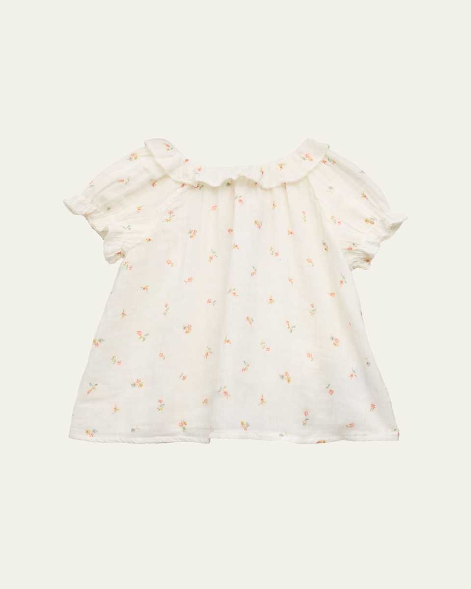 Girl's Lara Floral-Print Top, Size 6M-