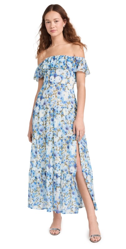PAIGE Carmelia Dress French Blue Multi