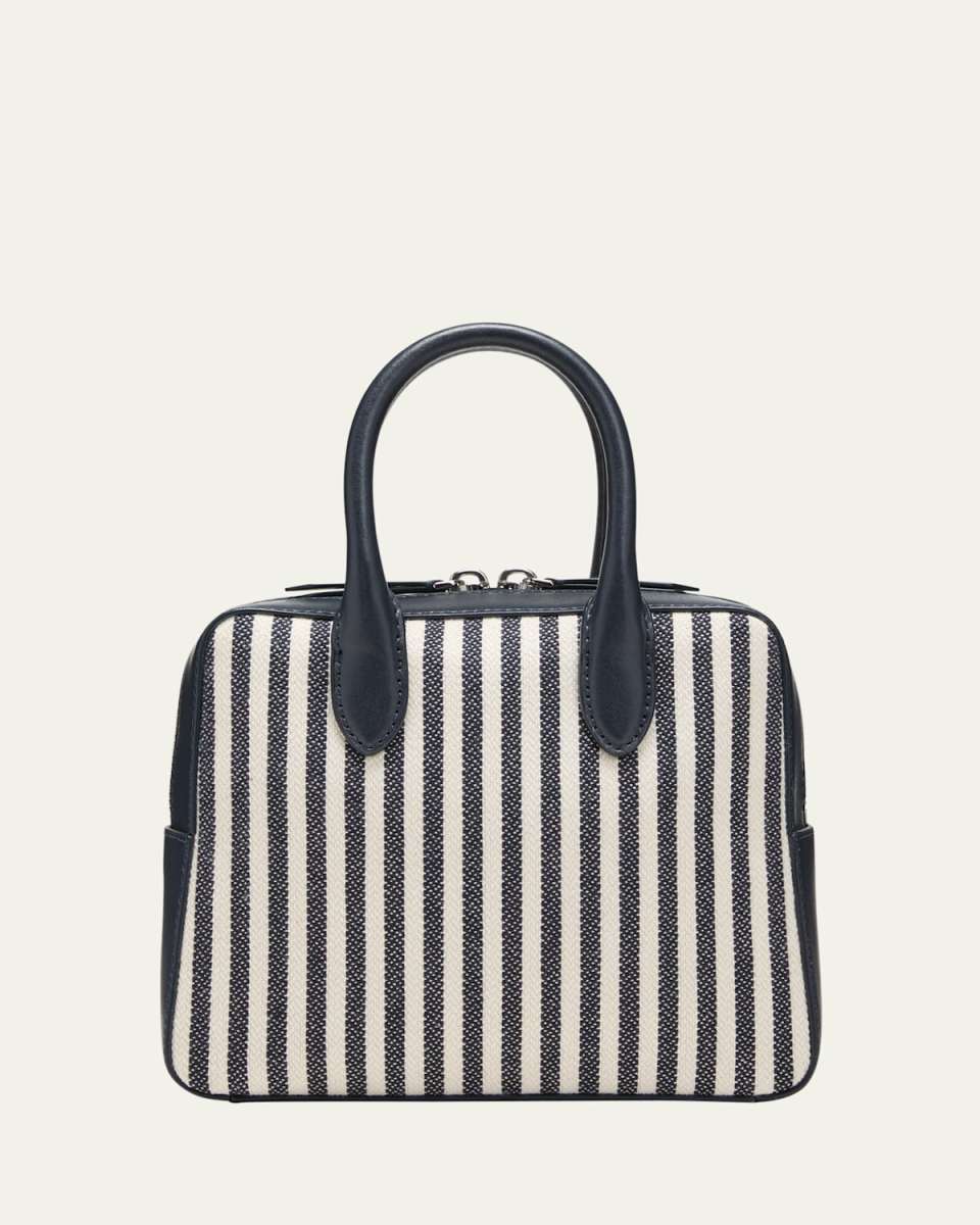The Flight 20 Striped Canvas Top-Handle Bag