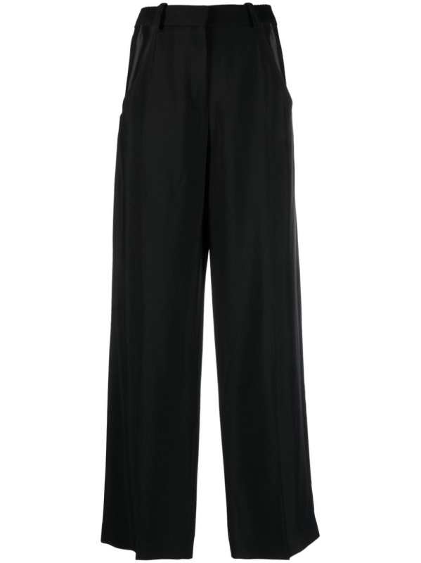 wide-leg cut-out trousers