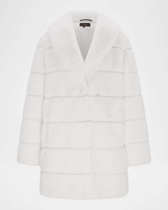 Mink Faux Fur Stroller Coat