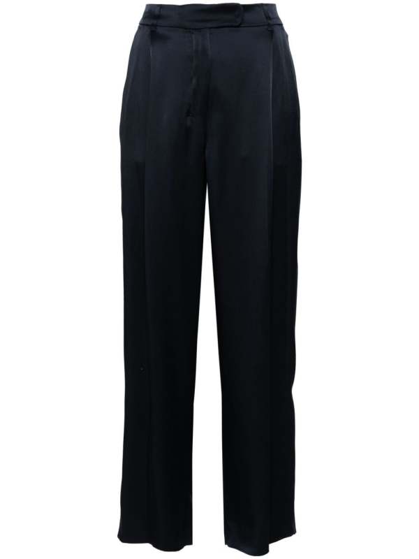 Amleto satin straight trousers