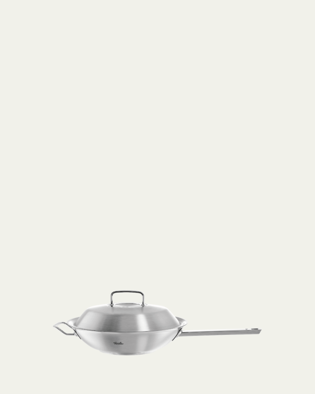 Original-Profi Stainless Steel Wok with Lid, 12"