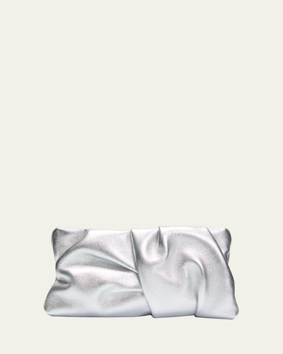 Bonny Metallic Leather Clutch Bag