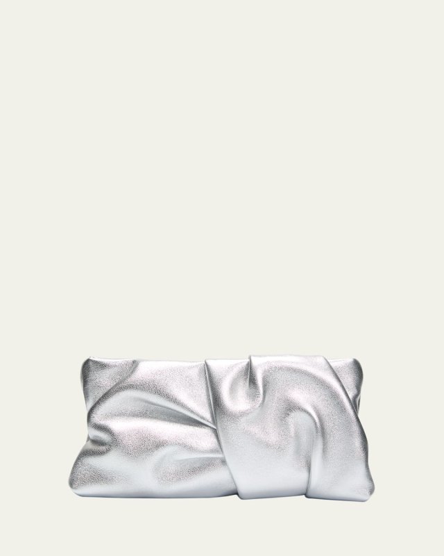 Bonny Metallic Leather Clutch Bag