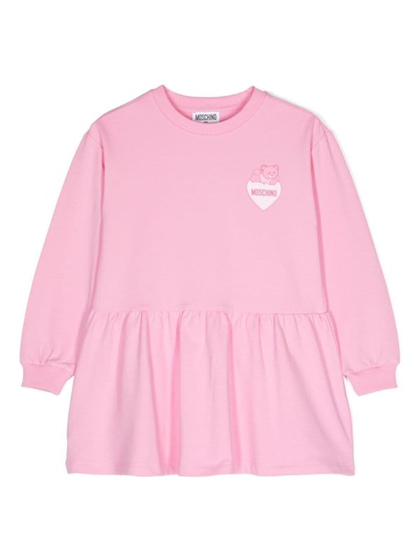 logo-print jersey dress