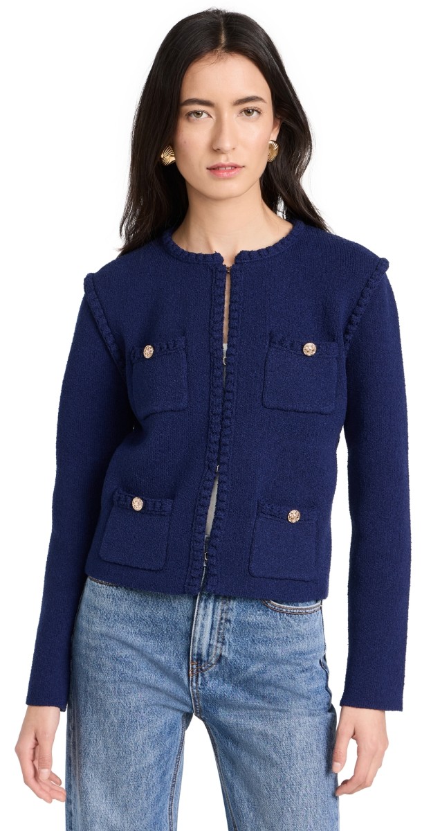 endless rose Braided Knit Jacket Ivory