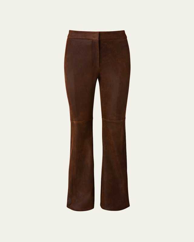 Faris High-Waist Boot-Cut Pants
