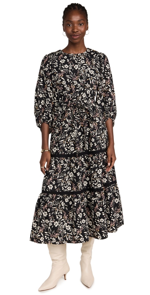 Lost + Wander Under The Starsaxi Dress Black Off White