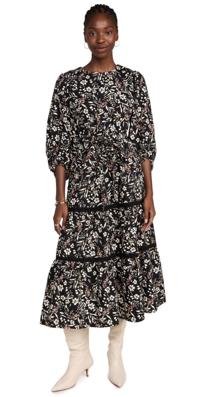 Lost + Wander Under The Starsaxi Dress Black Off White