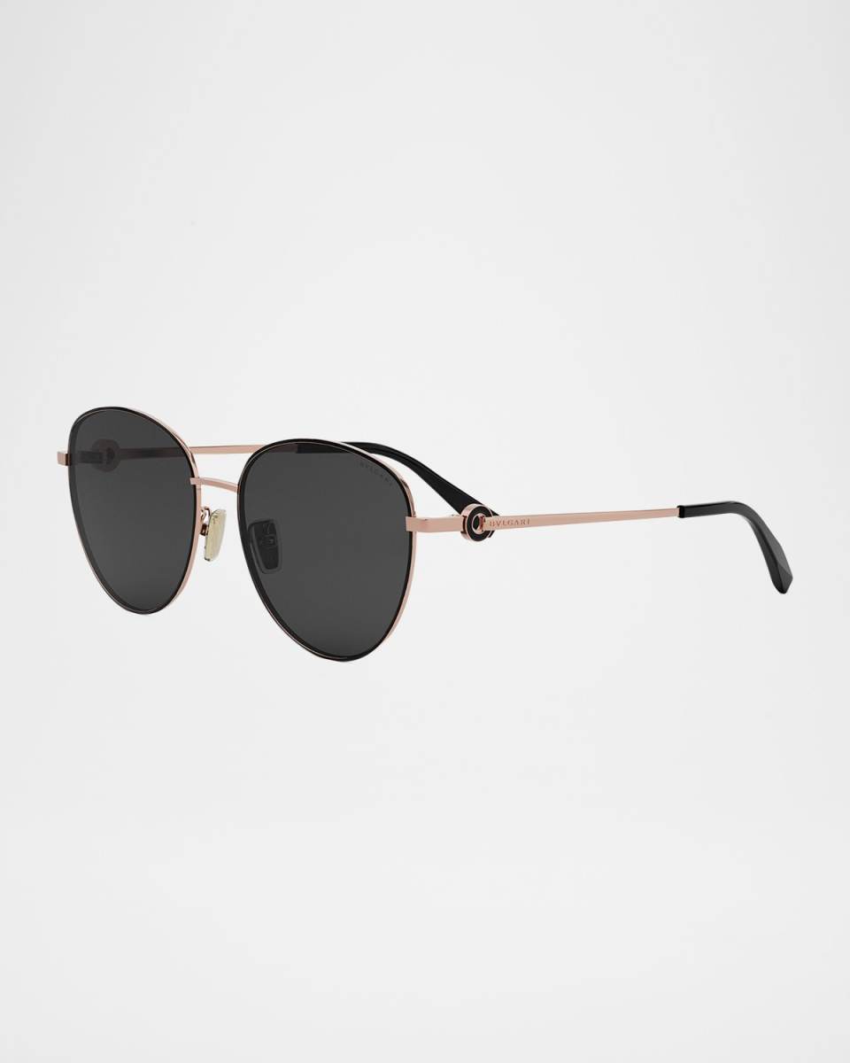 Round Metal & Nylon Sunglasses