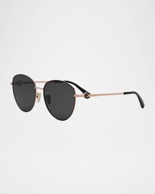 Round Metal & Nylon Sunglasses