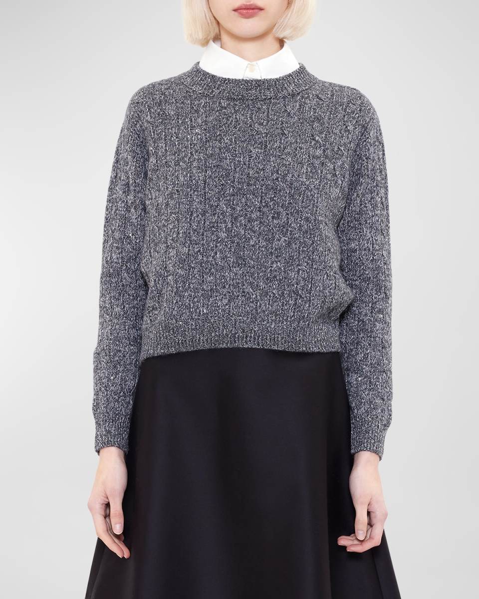 Clover Mews Cashmere Cable-Knit Sweater