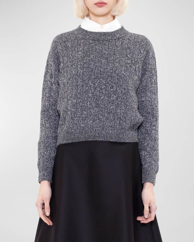 Clover Mews Cashmere Cable-Knit Sweater