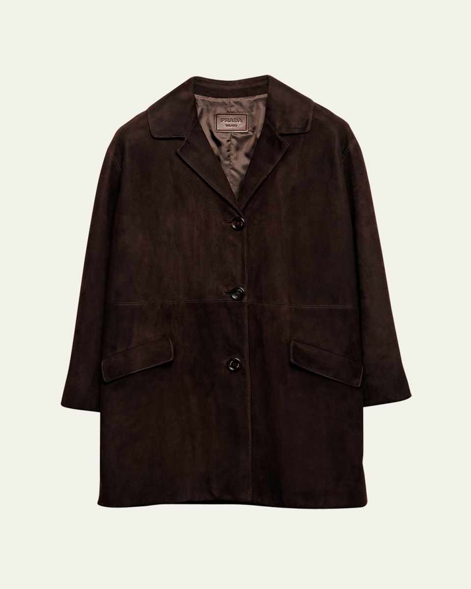 Waxed Suede Coat