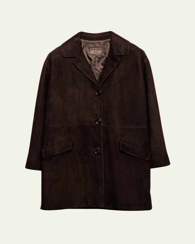 Waxed Suede Coat