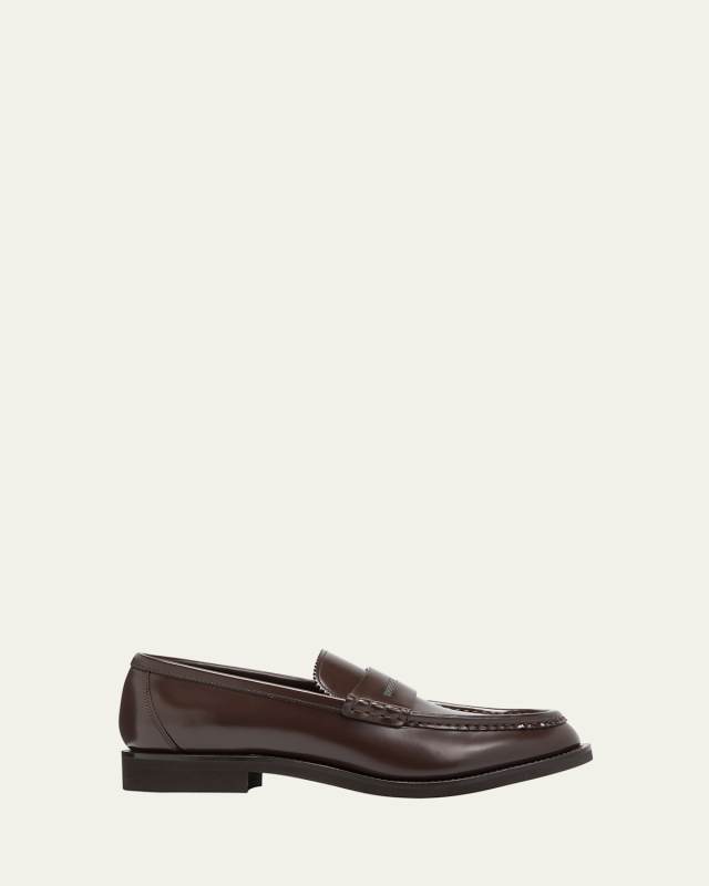 Leather Monili Classic Penny Loafers