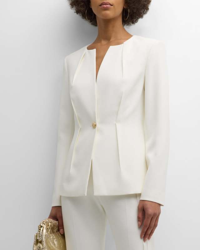 The Zion Single-Button Pintuck Blazer