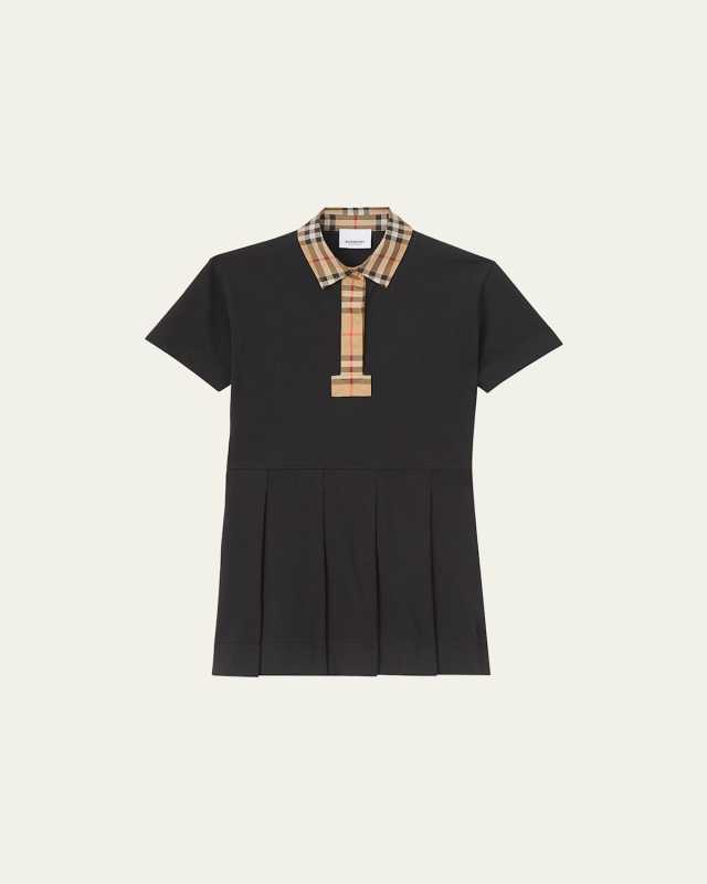 Girl's Sigrid Vintage Check Polo Shirt Dress, Size 3-14
