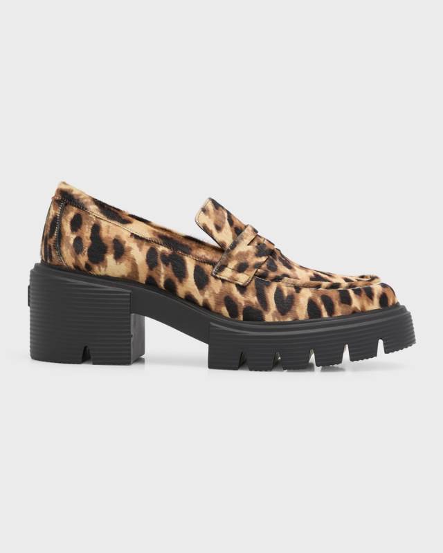 Soho Leopard Casual Penny Loafers
