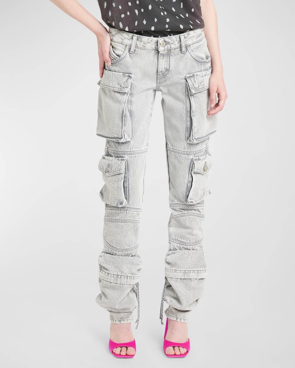 Essie Mid-Rise Slim-Leg Cargo Pants