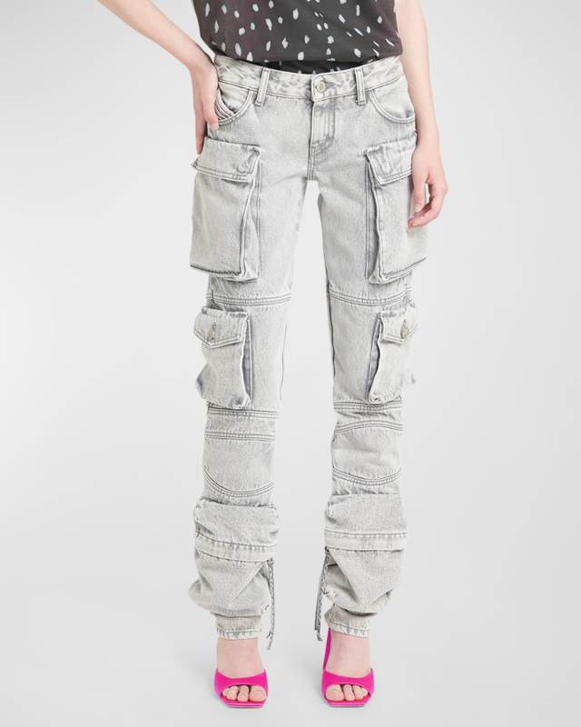 Essie Mid-Rise Slim-Leg Cargo Pants
