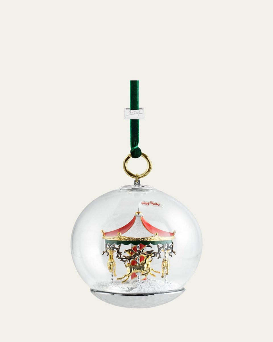Merry Go Round Snowglobe Ornament