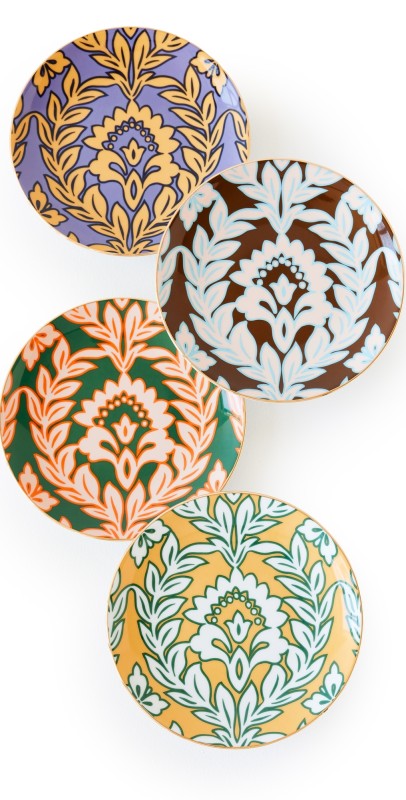 La Double J Mixed Side Plates Set of 4 Winter Garland
