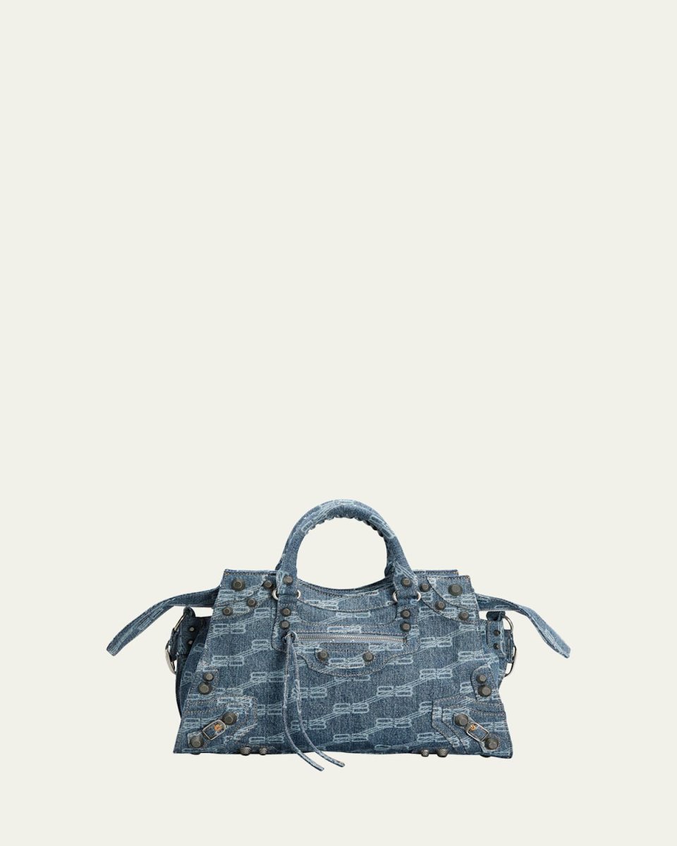 Neo Cagole City Monogram Denim Shoulder Bag