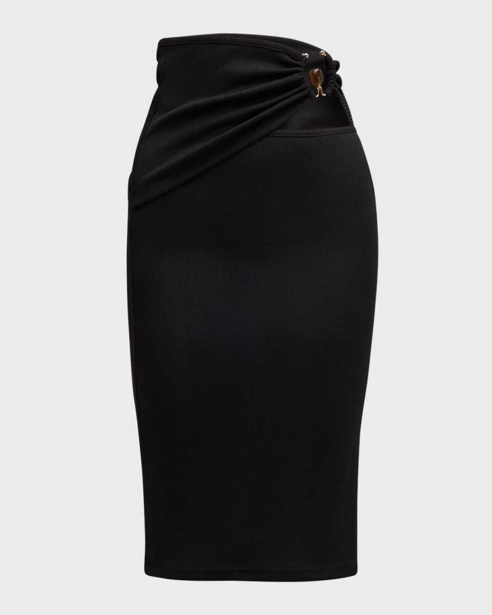 Orbit Gathered Cutout Rib Skirt
