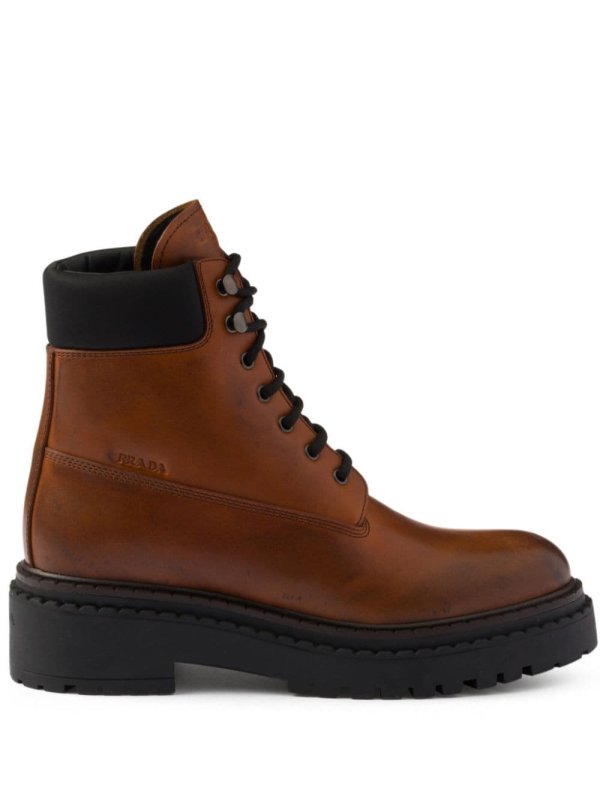 leather combat booties