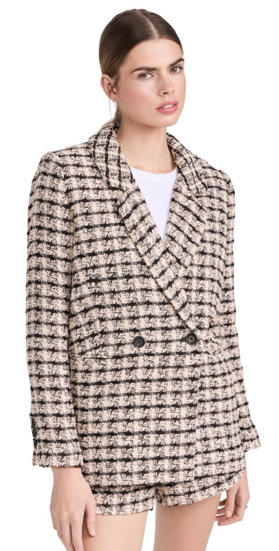 ANINE BING Diana Blazer Apricot Tweed
