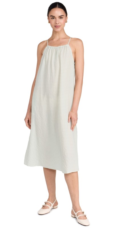American Vintage Midi Dress Vichy Opale