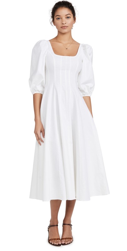 STAUD Swells Dress White